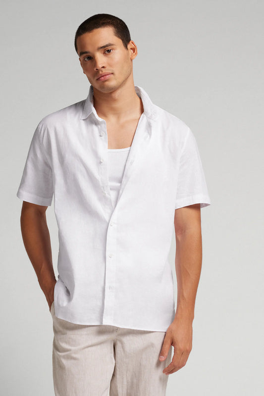 Linen and Cotton Short Sleeve Shirt