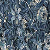 Fanciful Flowers Print Viscose Satin Top