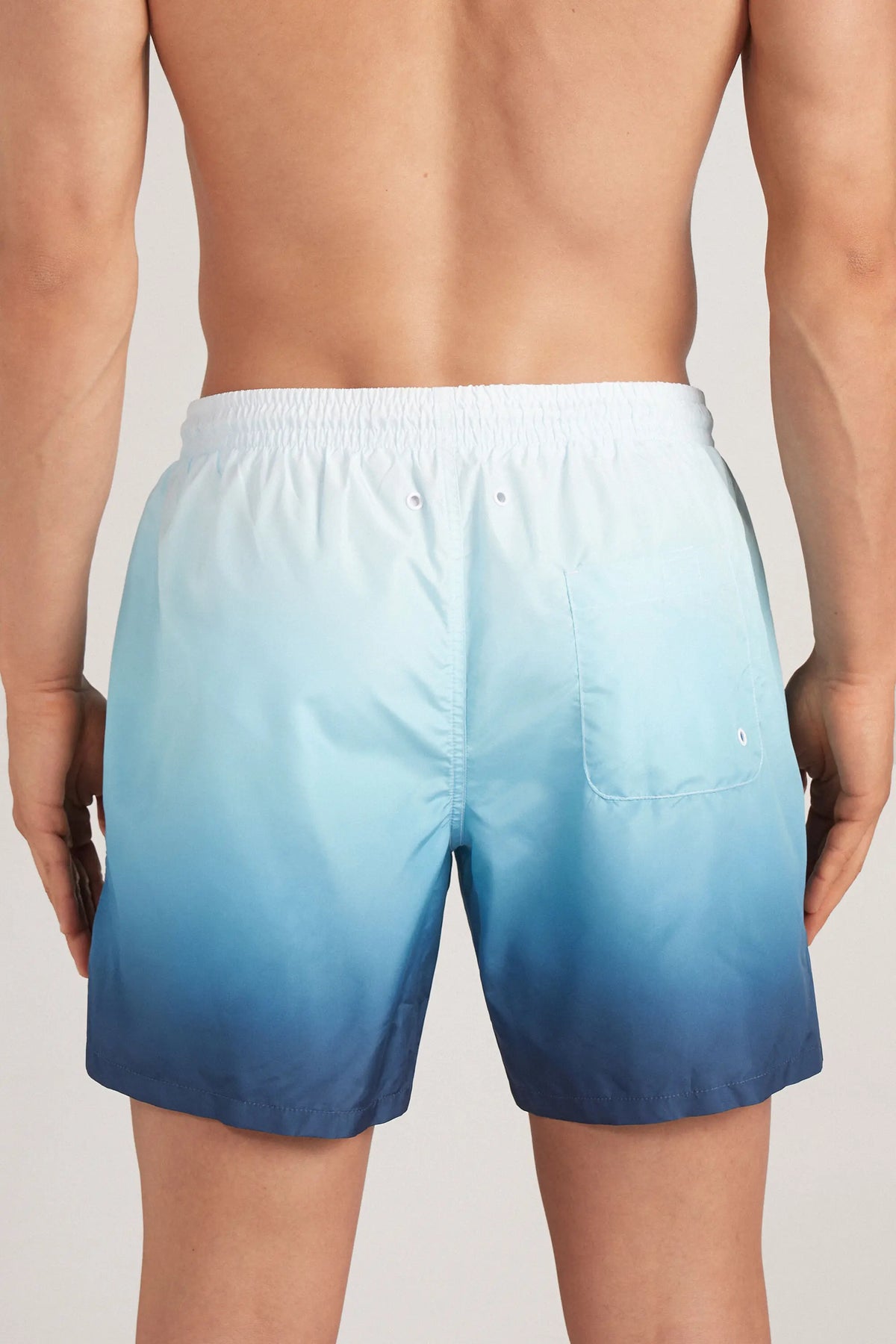 Blurry Blue Print Swim Trunks