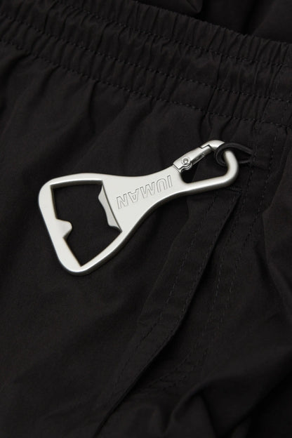 Long Solid Color Swim Trunks