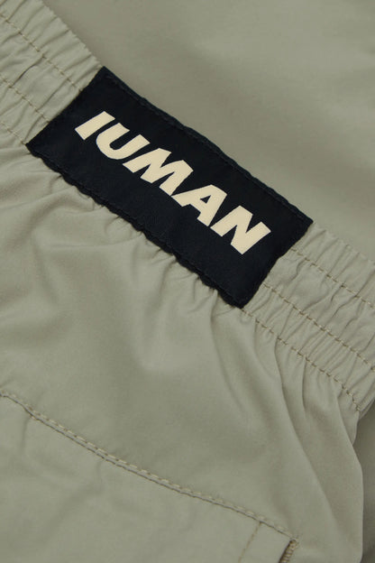 Long Solid Color Swim Trunks