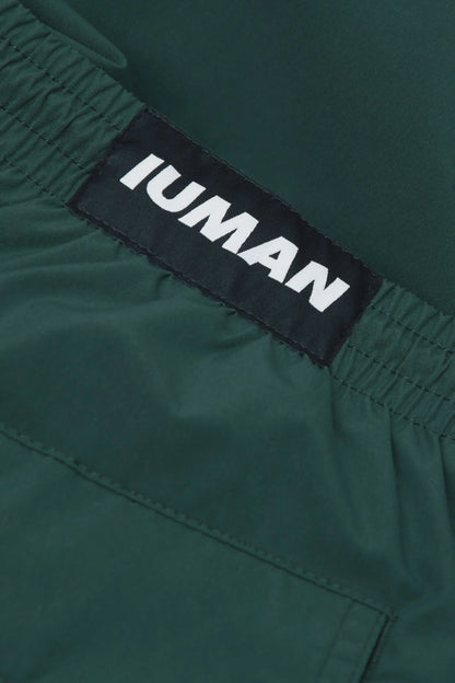 Long Solid Color Swim Trunks