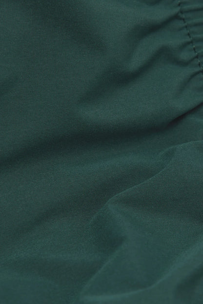 Long Solid Color Swim Trunks