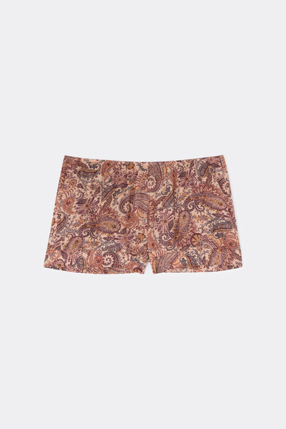 Elevate Your Day Printed Viscose Satin Shorts