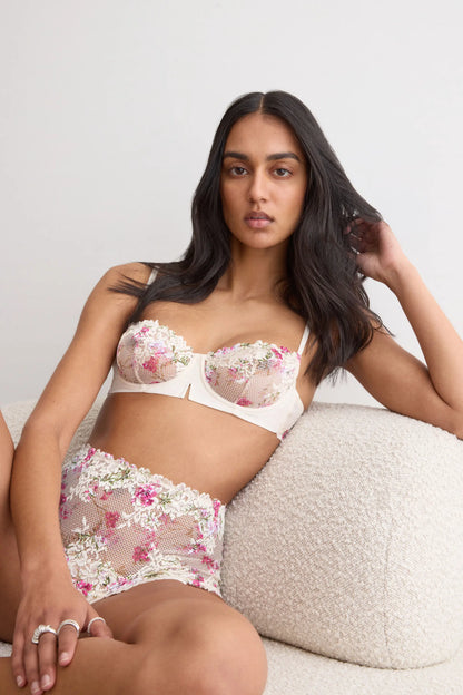 Pretty Flowers Print Denise Balconette Bra