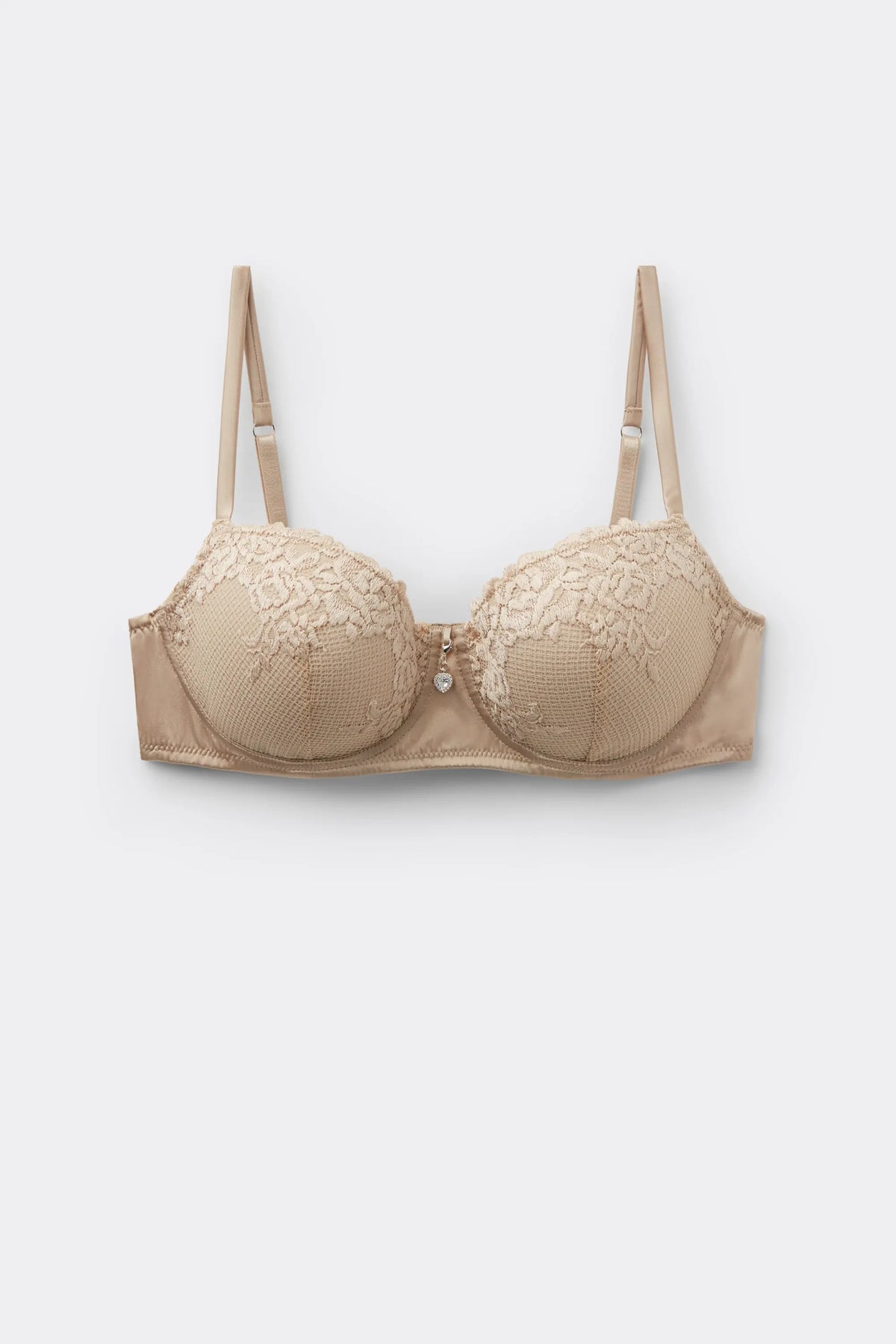 Silky Flowers Sofia Silk and Lace Balconette Bra