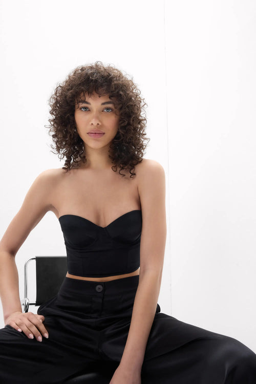 Giada Silk Bandeau Bustier