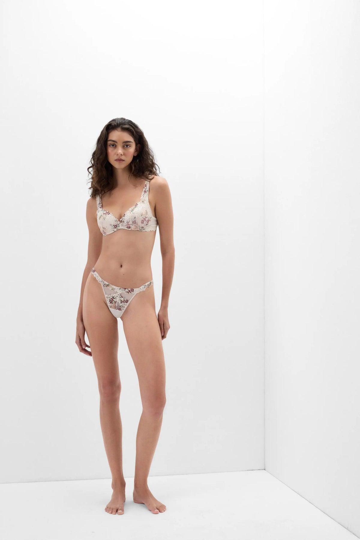 Pretty Flowers Print Gioia Super Push-Up Bra