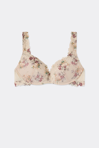 Pretty Flowers Print Gioia Super Push-Up Bra