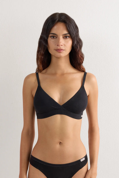 Emma Triangle Bra in Natural Cotton