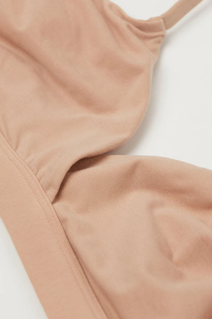 Emma Triangle Bra in Natural Cotton