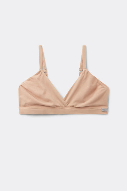 Emma Triangle Bra in Natural Cotton