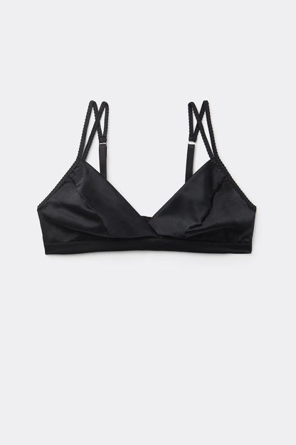 Emma Refined Everyday Bralette Triangle Bra in Silk