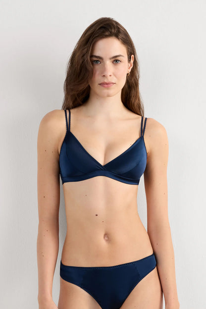 Emma Refined Everyday Bralette Triangle Bra in Silk