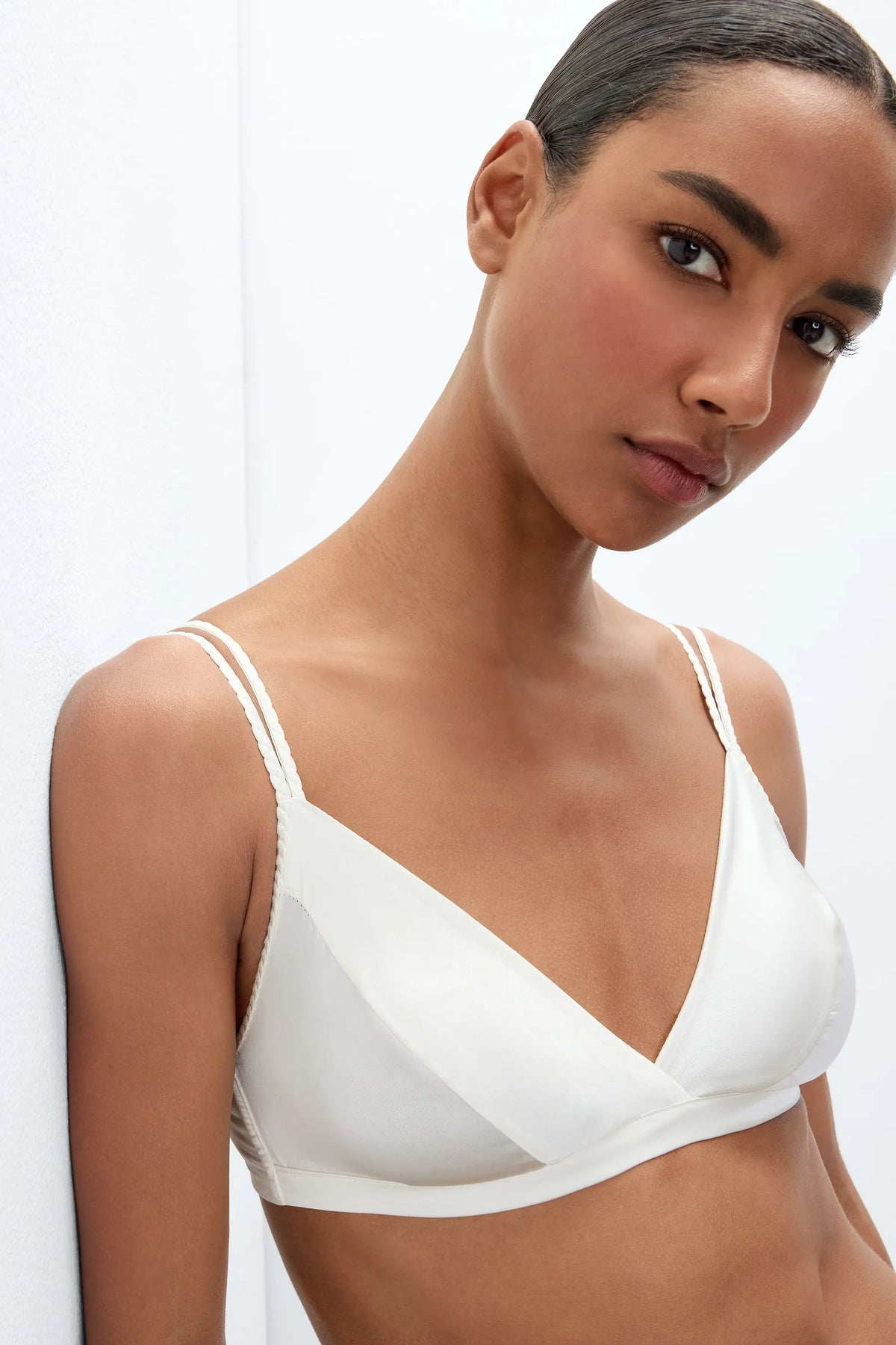 Emma Refined Everyday Bralette Triangle Bra in Silk