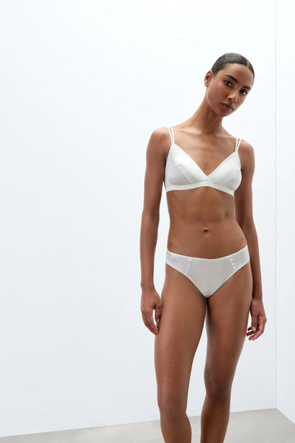Emma Refined Everyday Bralette Triangle Bra in Silk